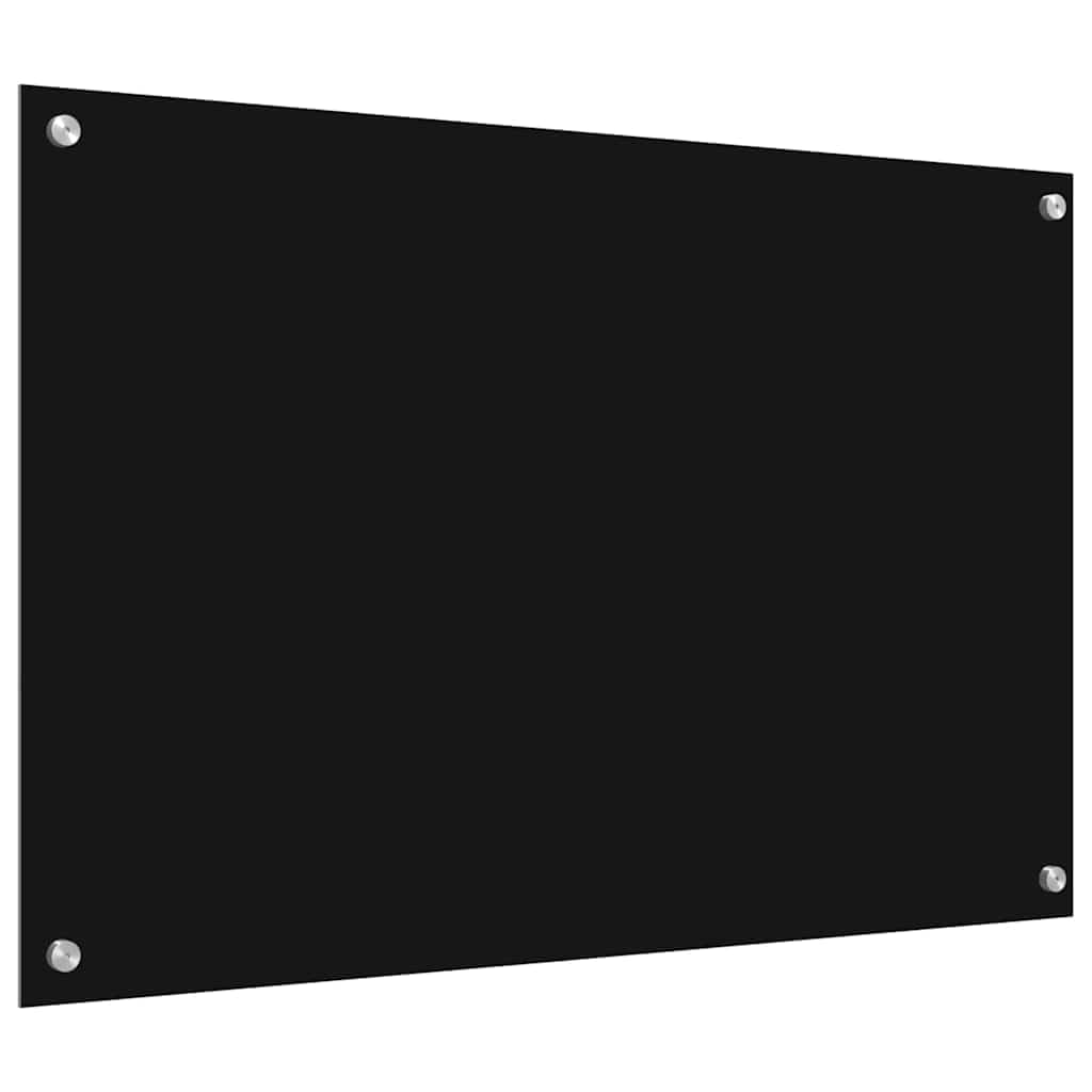 Salpicadero de Cocina 2 pcs Negro 90 x 60 cm Vidrio Templado Protector contra Salpicaduras Protección Herramientas Accesorios Ideal para la protección de Las Paredes de la Cocina