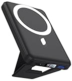 AOGUERBE for Magsafe Power Bank, 10000mAh Foldable Magnetic Battery Pack with LED Display, 3 in 1 Wireless Portable Charger with 22.5W Fast Charging for iPhone 17/16/15/14/13/12 Pro/Pro Max/Plus/Mini