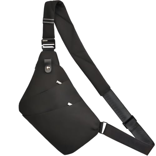 Image of OSOCE Crossbody Sling Bag, Water-Resistant Anti Theft Chest Pack, Minimalist Commuter Daypack for Travel Hiking Work