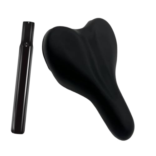 Sillín Bicicleta para niños antideslizante con cojín infantil resistente de color negro