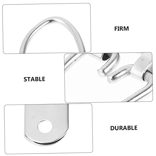 Image of 50pcs Heavy Duty Picture Frame Hooks Three for Easy Wall Hanging Durable Silver Hardware for Room Decor and Photo Display