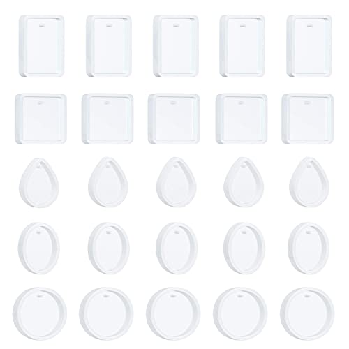 20Pcs Schmuckgussformen 5 Stile Anhänger aus Kunstharz Silikon-Perlenform...