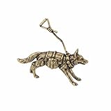 【Artisanat de Qualité】: Fabriquée en laiton pur avec une finition vintage, cette statuette berger allemand capture l'essence de avec une précision remarquable.