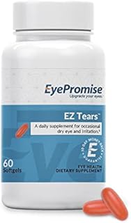 EyePromise Ez Tears Eye Vitamin – Occasional Dry Eye Relief Supplement - Omega-3s and 8 Other Soothing Ingredients - Relief from Irritation, Occasional Dry Eye, Itching, Redness