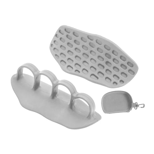 Baoblaze 2 Piezas de Levantamiento de Pesas empuñaduras de Entrenamiento empuñaduras ergonómicas de Agarre de Silicona, Gris