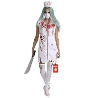 Morph Zombie Nurse Costume for Women, Halloween Nurse Outfit, Scary Nurse Costume for Halloween Party, XX-Large