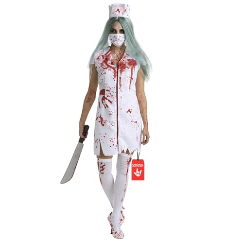 Morph Zombie Krankenschwester Kostüm, Zombie Kostüm Damen, Krankenschwester Kostum Halloween, Halloween Kostum, Horror Kostüme Damen, Karneval...
