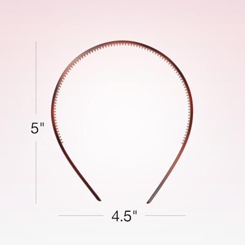Scunci by Conair Effortless Beauty Skinny headband -plastic Headbands for Women and Men - hair accessories for women - Assorted Tortoise - 4 Count - image 2
