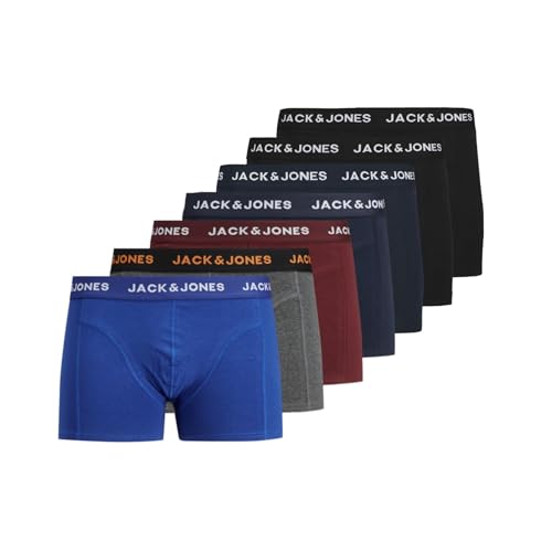 JACK & JONES Herren Boxershorts 7er-Pack Boxershorts (DE/NL/SE/PL, Alphanumerisch, M, Regular, Regular, Surf The Web)