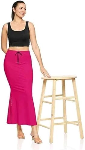 Image of Women's Perfect Curvy Look Saree shapewearDark Rani Fish L qunootcloset-1NEW