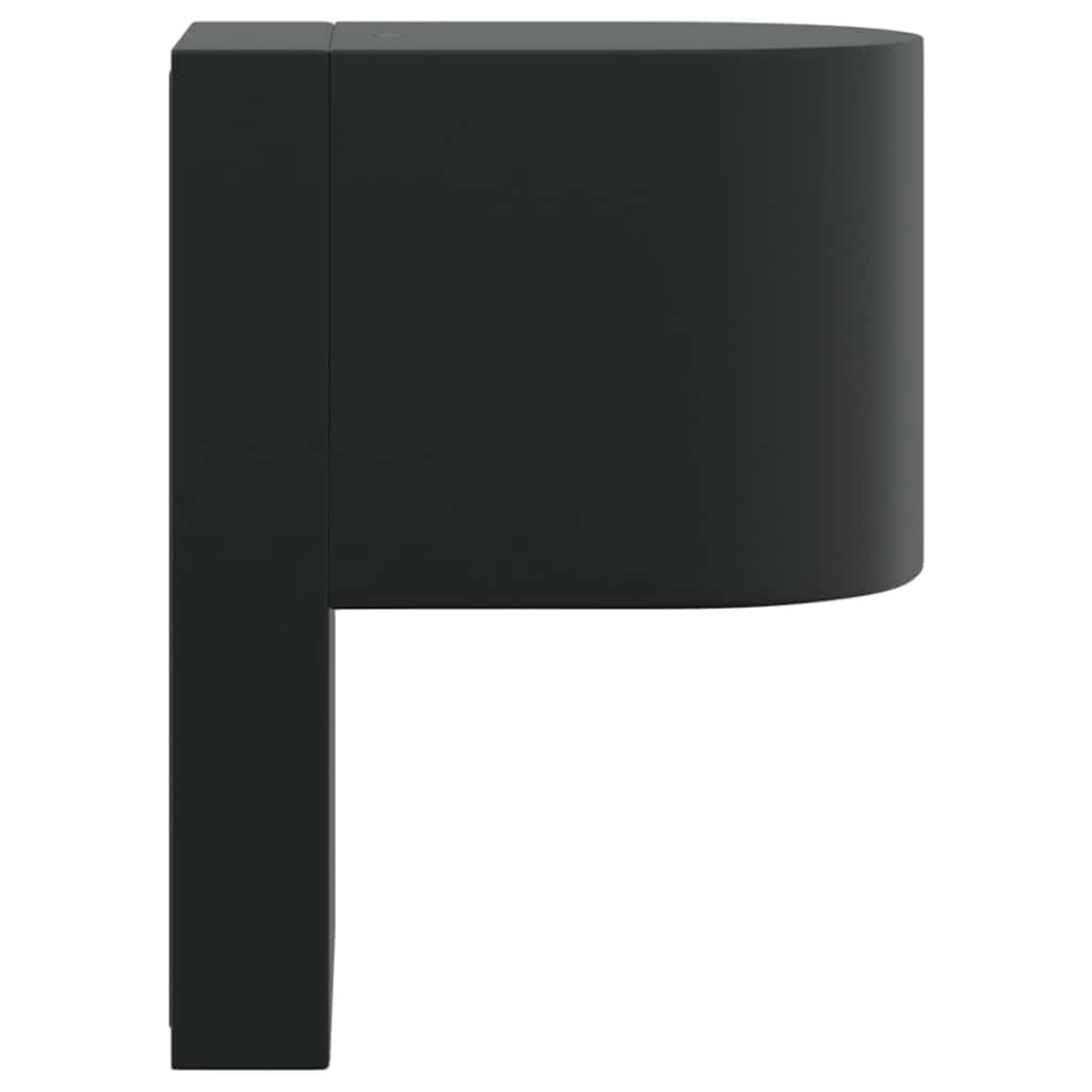 Zewnętrzna lampa ścienna 2 szt. czarna stal nierdzewna 12 x 7 x 15 cm
