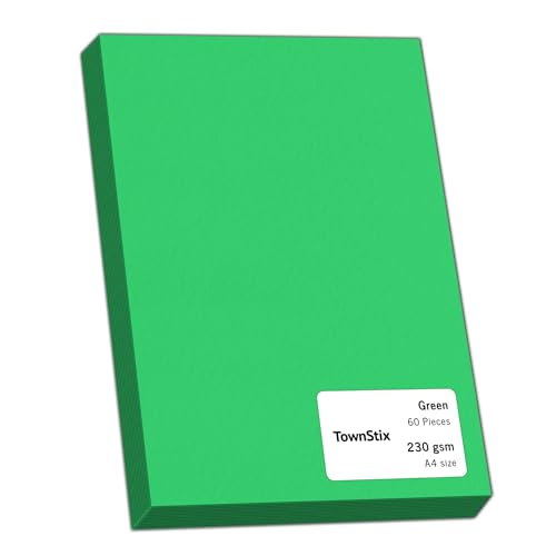 Cartulinas verdes A4 de 230g con 60 hojas para manualidades