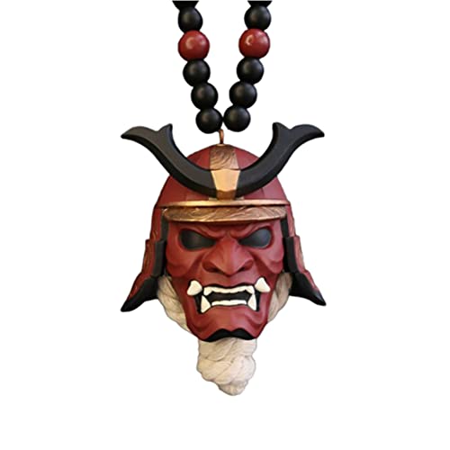 Hosuho - Elmo Samurai Oni Giapponese per Auto, Specchietto Retrovisore da Appendere, Ornamento, Decorazione per Accessori Interni Auto