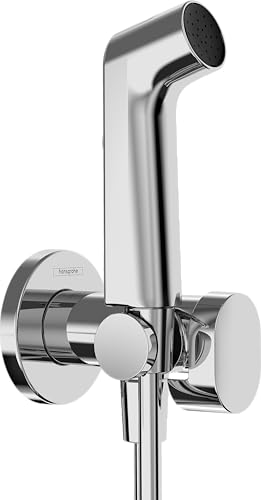 hansgrohe Douchette bidette S avec 1 type de jet économie d'eau (EcoSmart), incl. clapet anti-retour, support et tuyau de douche 1,25 m, pour eau chaude,...