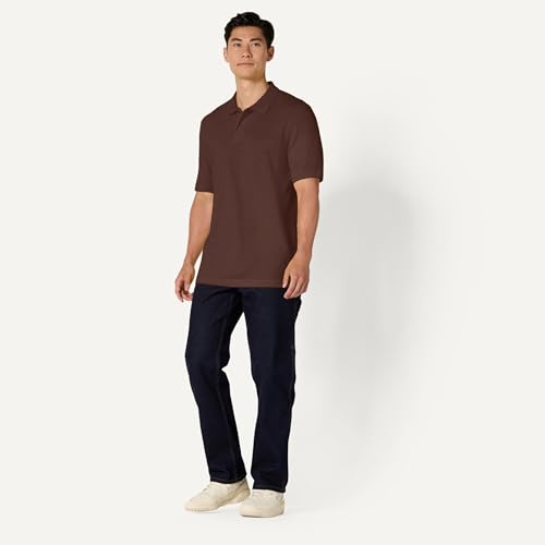 Image of Amazon Essentials Men's Regular-Fit Short Sleeve Cotton Pique Polo Shirt (Available in Big & Tall)