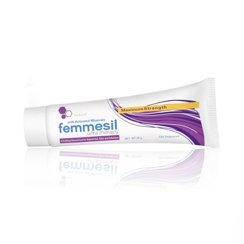 Femmesil Yeast Infection Ointment MAX Strength, Vaginal Yeast Infection Treatment with Clotrimazole for Women Feminine Care, Natural Antifungal Cream to Relieve Vaginal Itch & Irritation (28g)