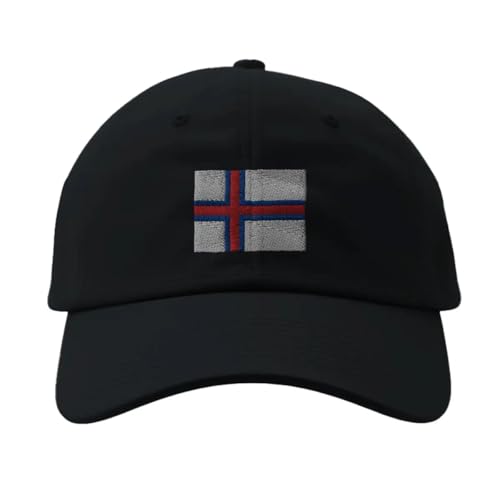 Casquette Drapeau des îles Féroé Noir contre le soleil : confort thermique et ajustement garanti
