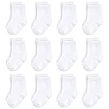 Touched by Nature baby boys Organic Basic Casual Sock, White 12-pack, 0-6 Months US