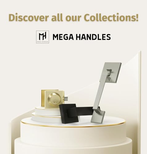 Mega Handles Laura Dummy Door Knob - 2 Pack Heavy Duty Gold Door Knob, Non-Turning Dummy Door Knobs for Hallway Closet & French Doors, Single Side, Fits All Standard Door Sizes - Satin Brass by Mega Handles - Used condition - Image 4