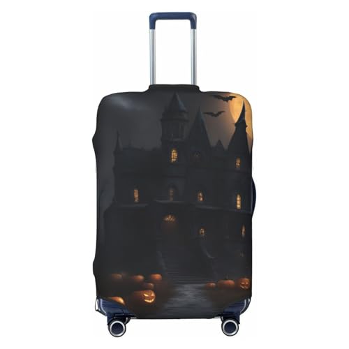 Housse de valise extensible Halloween noire L pour bagage rigide et souple