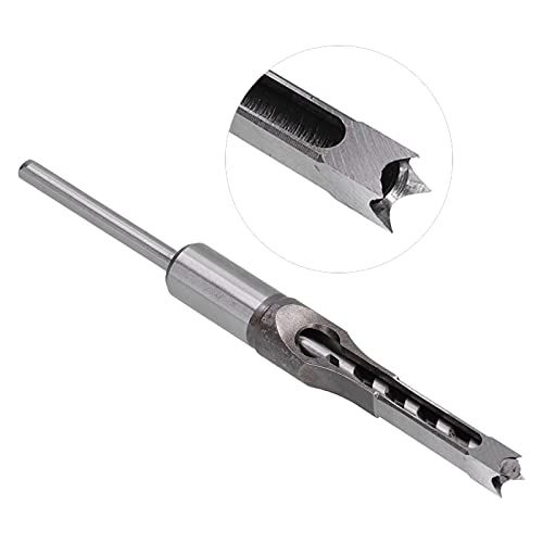 KIMISS Broca para agujeros cuadrados de acero rápido, para carpintería, resistente al desgaste, perforadora mortajadora cuadrada de 16mm, broca cuadrada para madera