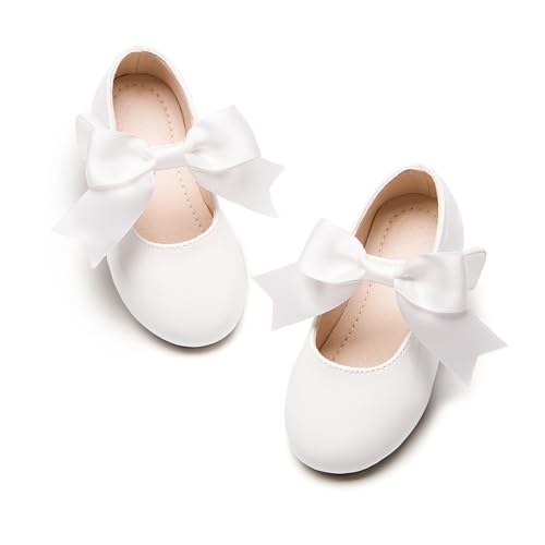 Image of PHIRAMIN Tollder Girl Dress Shoes - Little Girl Ballet Flats for Wedding Party