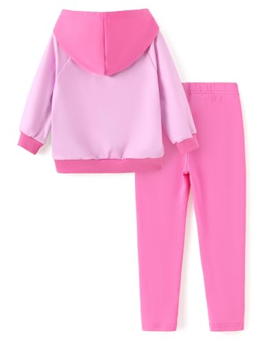 Image of Disney Princess Toddler Girls Clothes Long Sleeve Hoodies and Leggings Clothing Sets Fall Casual Pullover Tracksuit