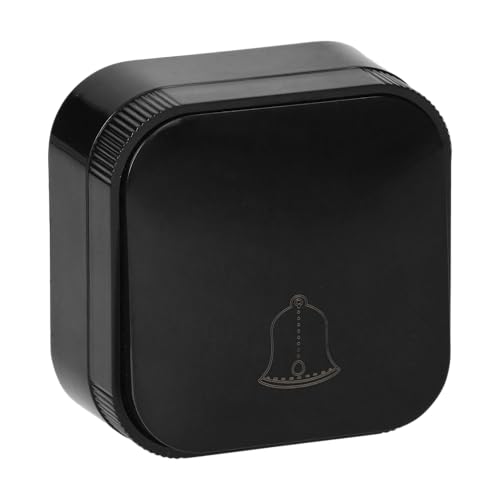Miratic Bouton Sonnette Filaire Interne IP20 Montage en Surface Interrupteur Mural de Sonnette Max. 230 V Courant Max. 10 A (Noir)
