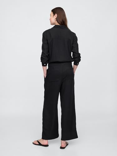 GAP Women's Wide Leg Linen Pull on Cropped Pant4