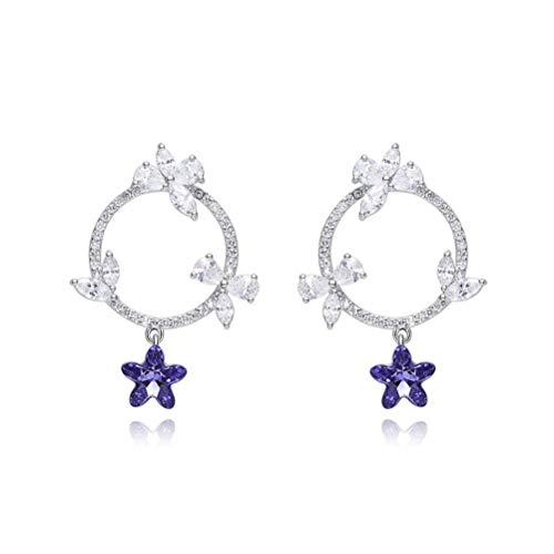 Boucle d'oreille fleur pour femmes et plateau à offrir en cadeau