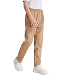 Dreammonkey Boys' Stretch Chino Pants 3T-16Y, Pull-On School Uniform Pants with Elastic Waistband and Relaxed Fit（Khaki，8Y）