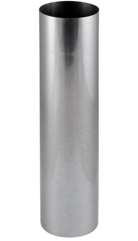 Ofenrohr FAL Rauchrohr feueraluminiert Kaminrohr Silber Abgasrohr 130 mm Länge 50 cm Ofenzubehör