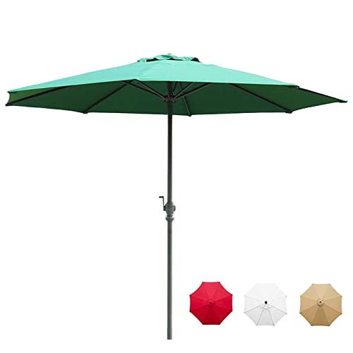 Sombrilla para jardín de 10 pies con manivela y toldo impermeable XJBTBA