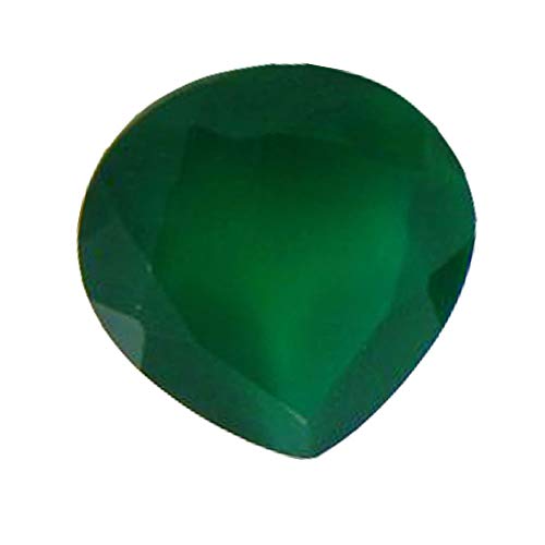 Pierre naturelle en vrac en forme de cœur onyx vert pour la création de bijoux précieux