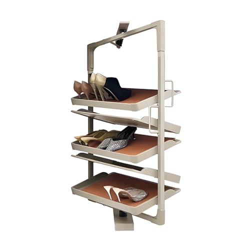 Étagère à chaussures rotative 360° empilable et réglable pour entrée - 2