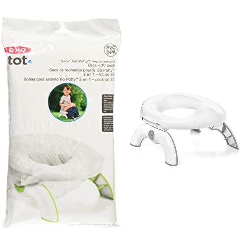 OXO Tot 2in1 Go Potty for Travel in Gray and Go Potty