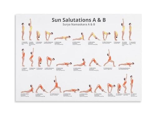 Vinyasa Yoga Flow Poster Sun Salutation A and B Sequence