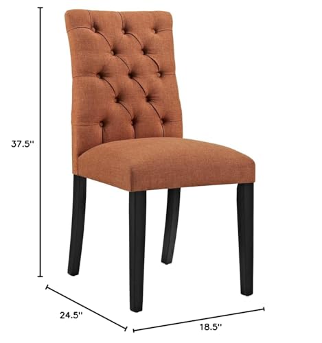 Modway-MO-Duchess-Modern-Tufted-Button-Upholstered-Fabric-Parsons-Dining-Chair-Orange Modway MO Duchess Modern Tufted Button Upholstered Fabric Parsons Dining Chair Orange