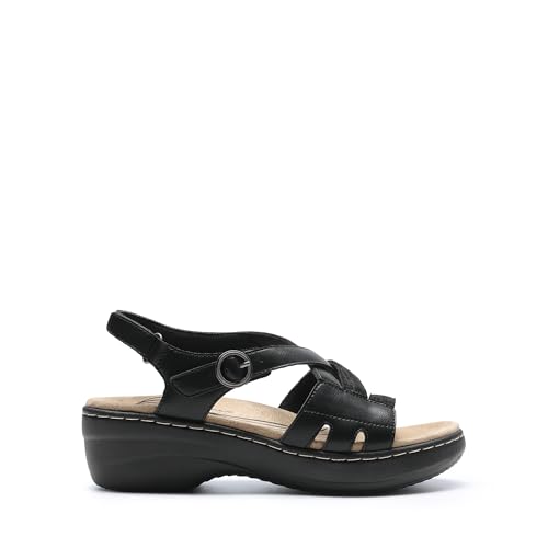 DREAM PAIRS Women's Comfortable Arch Support Wedge Sandals Open Toe Summer Walking Shoe2