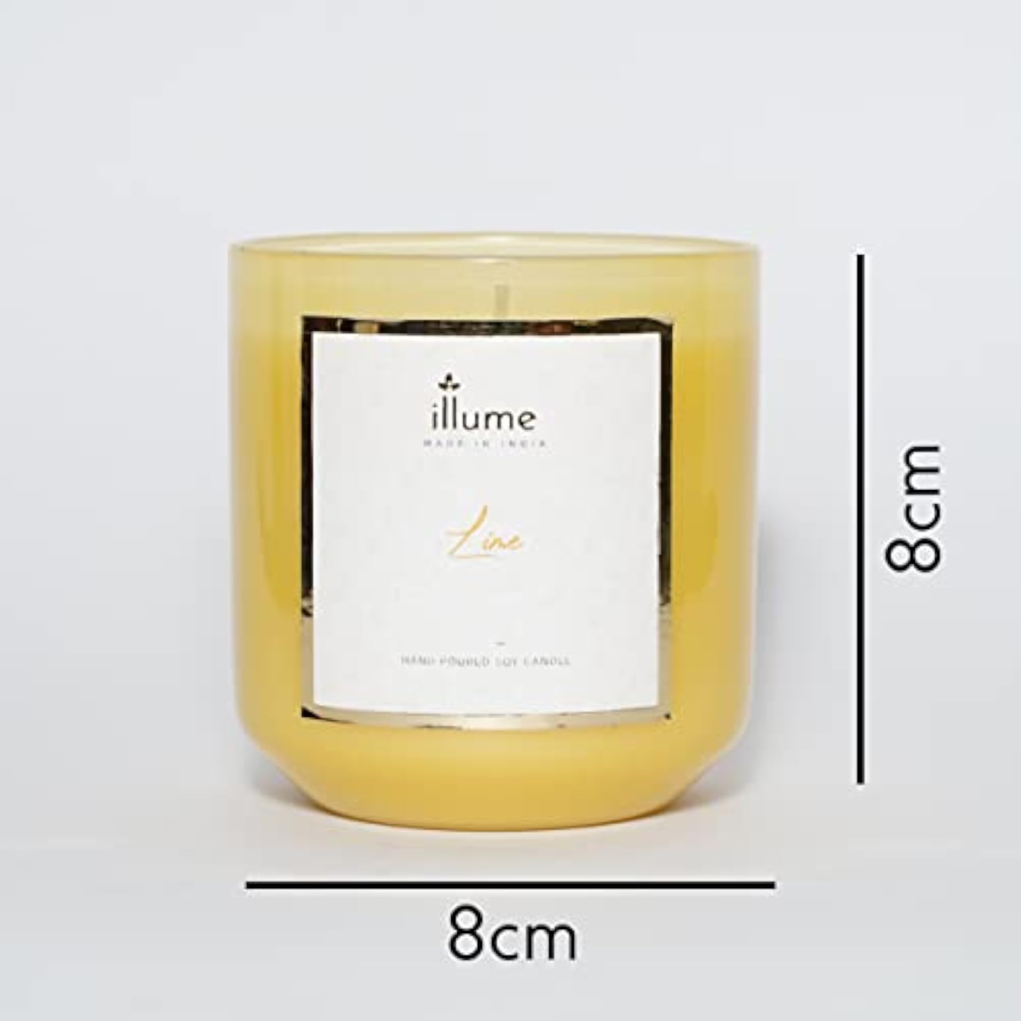 Jar Premium Scented Soy Wax Candle, Yellow