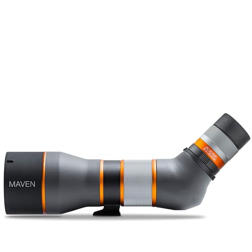 Maven S1.2A 80mm FL Glass Angled Spotting Scope (25-50 Zoom, Grey/Orange)