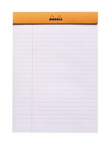 RHODIA 16600C, Stapled Notepad N°16 Orange, A5, Lined, 80 Detachable Sheets, White Clairefontaine Paper 80 g/m² - Image 2