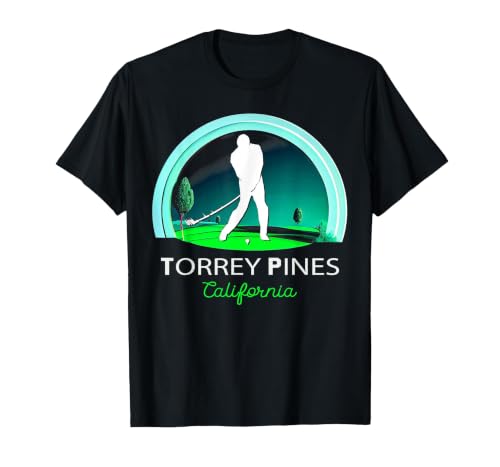 Golf Golfing Torrey Pines T-Shirt, Men, Black, Small