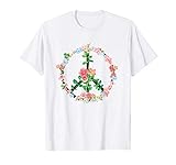 Peace Love Hippie Kostüm 60er 70er 80er Jahre T-Shirt