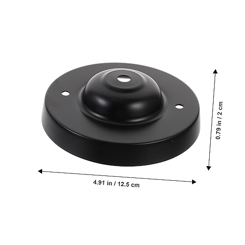 Plaque de plafond métallique au design rétro noir UKCOCO pour luminaire
