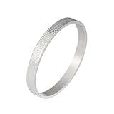 Extraordinary Bangle Bracelet: This Greek key engraved bracelet represents your attitude and love, giving you infinite love in limited time. This is a proof of your love for her. Material: Made of high-quality stainless steel and finely carved, these...