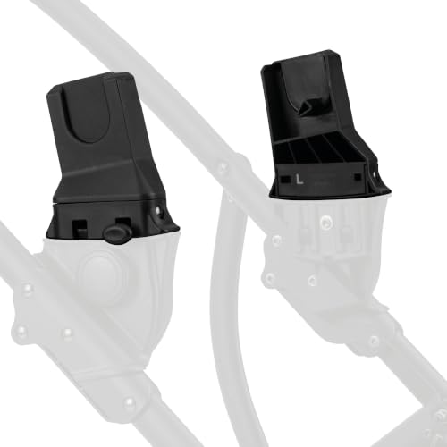 hauck Adapter Kompatibel mit Duett 2 & Duett 4 Geschwisterwagen sowie Ausgewählte Babyschalen von Maxi-Cosi, Joie, Cybex, Kinderkraft (nicht mit Allen Modellen Kompatibel) - Black