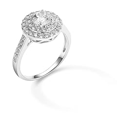 Halo Engagement Ring - Silver