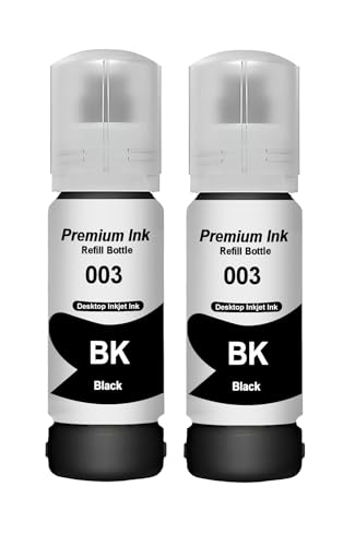 Image of CANOFF 003 Ink for Epson L3110, L3150, L3250, L3252 L3115, L3116, L3101, L3210, L3215, L3216, L3151, L3152, L3156, L5190 Printer - Compatible Ink Bottle for Epson 003 (Black 2)