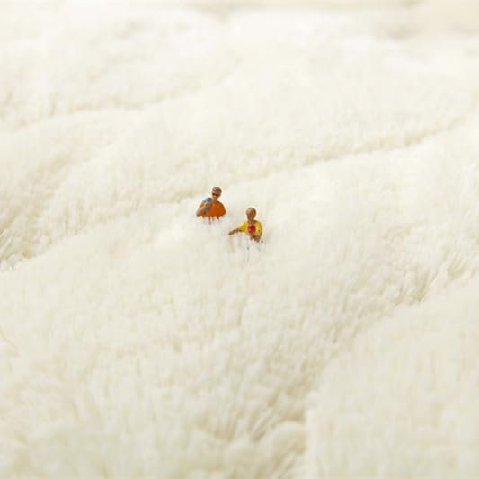 Tapis en peluche antidérapant beige résout vos sols froids - 2